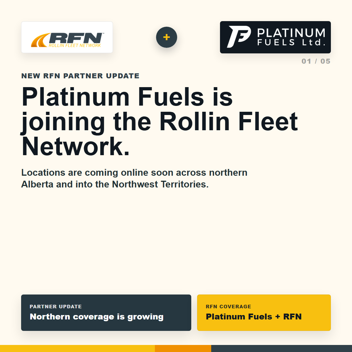 Platinum Fuels is joining the Rollin Fleet Network slide