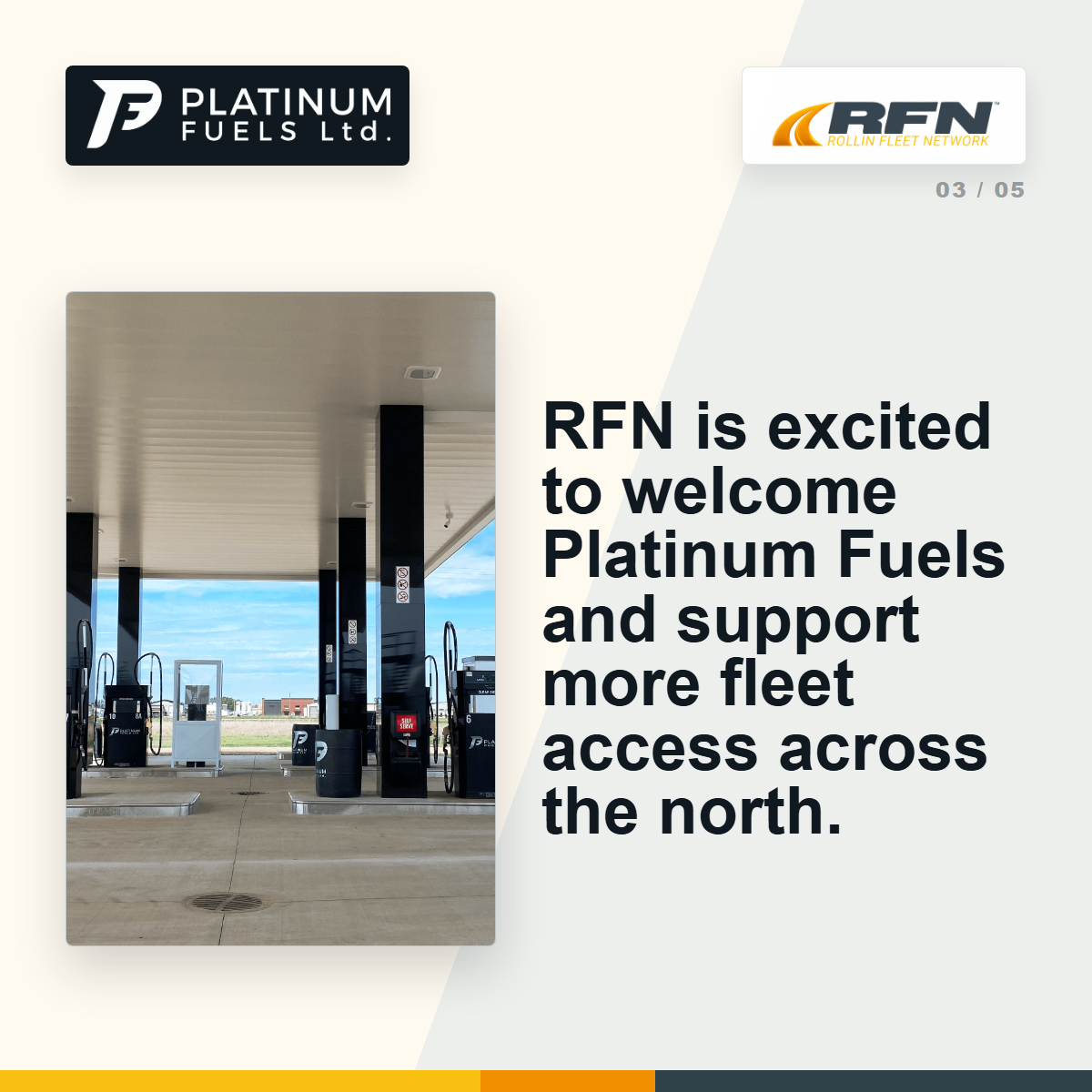RFN welcomes Platinum Fuels slide