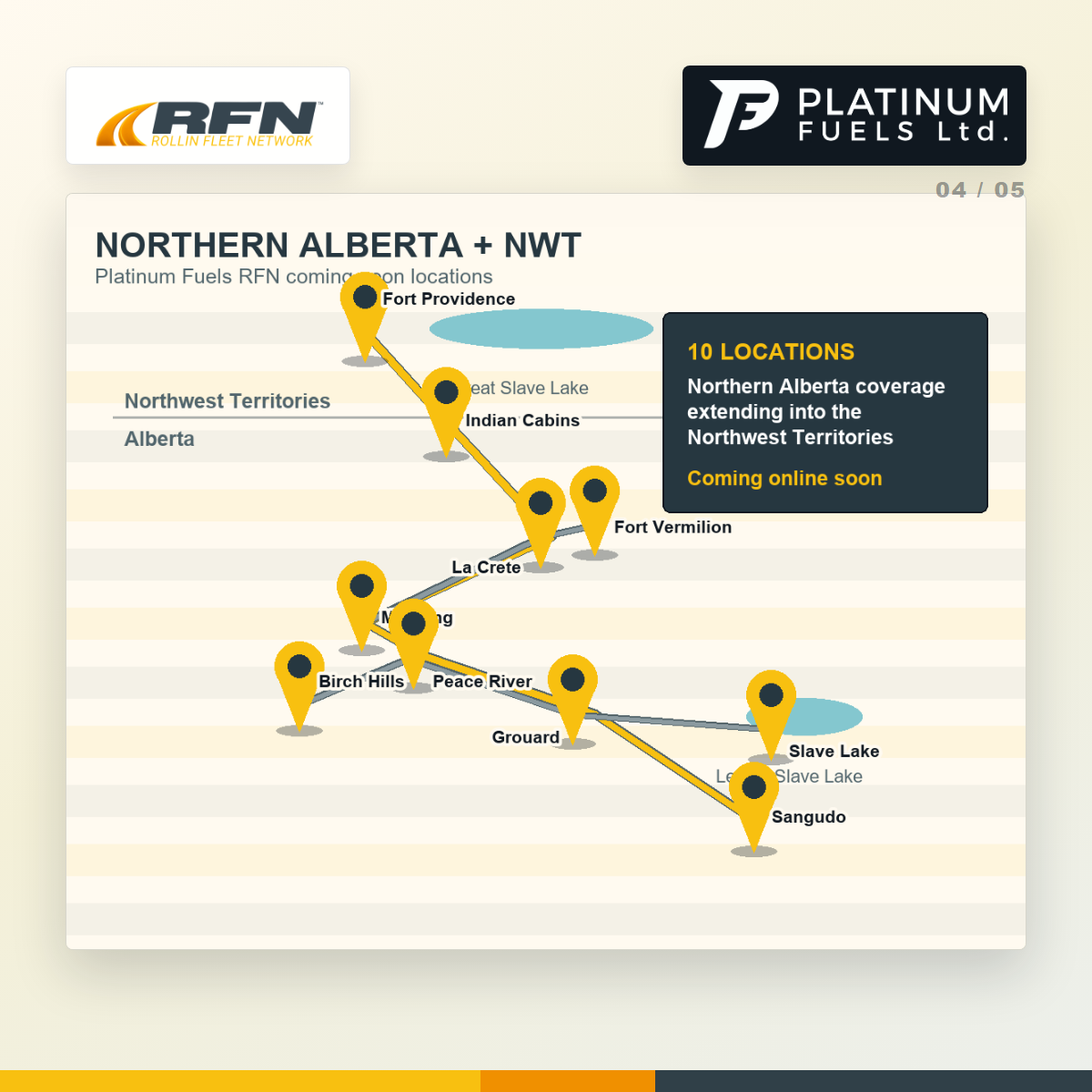 Northern Alberta and Northwest Territories Platinum Fuels map slide