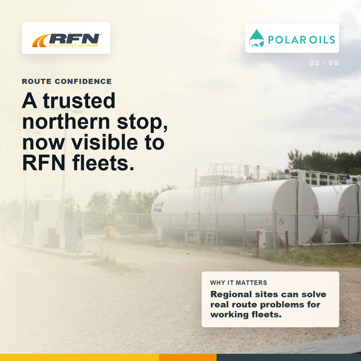 Polar Oils Beauval route confidence slide