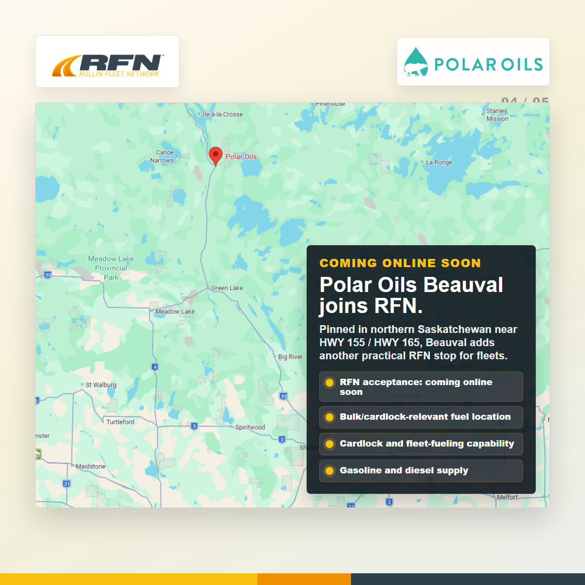 Polar Oils Beauval northern Saskatchewan map slide