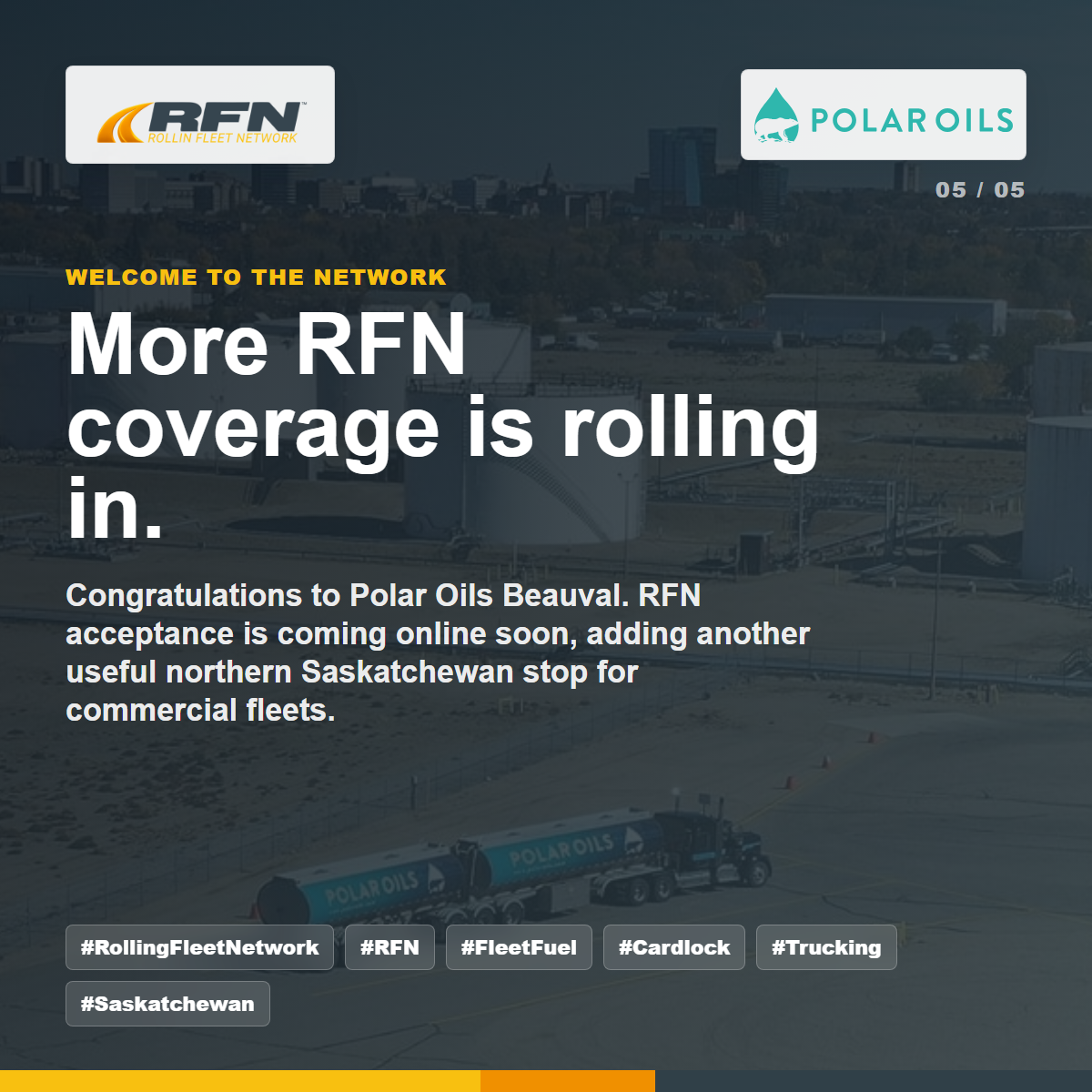 Welcome to the RFN Network Polar Oils Beauval slide