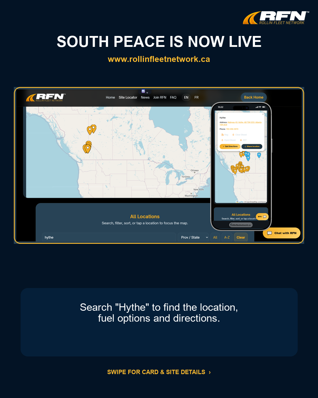 South Peace Distributors Hythe est maintenant en service sur RFN